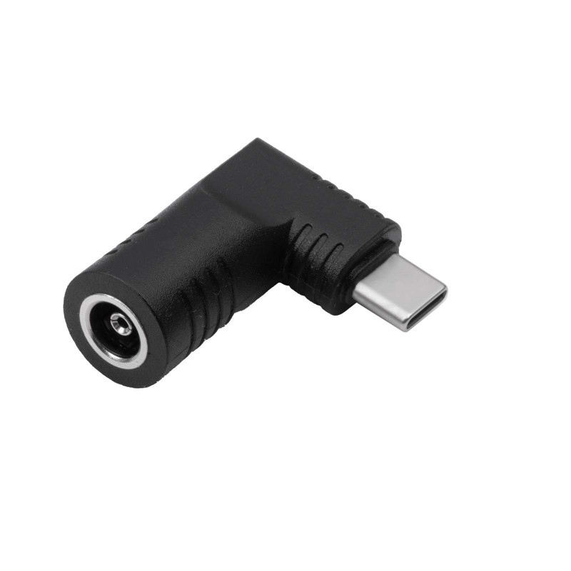 Akyga AK-ND-D04 adaptador DC 6,5 x 4,4 mm + pin a USB-C PD para fuentes de alimentación de portátil, 65 W