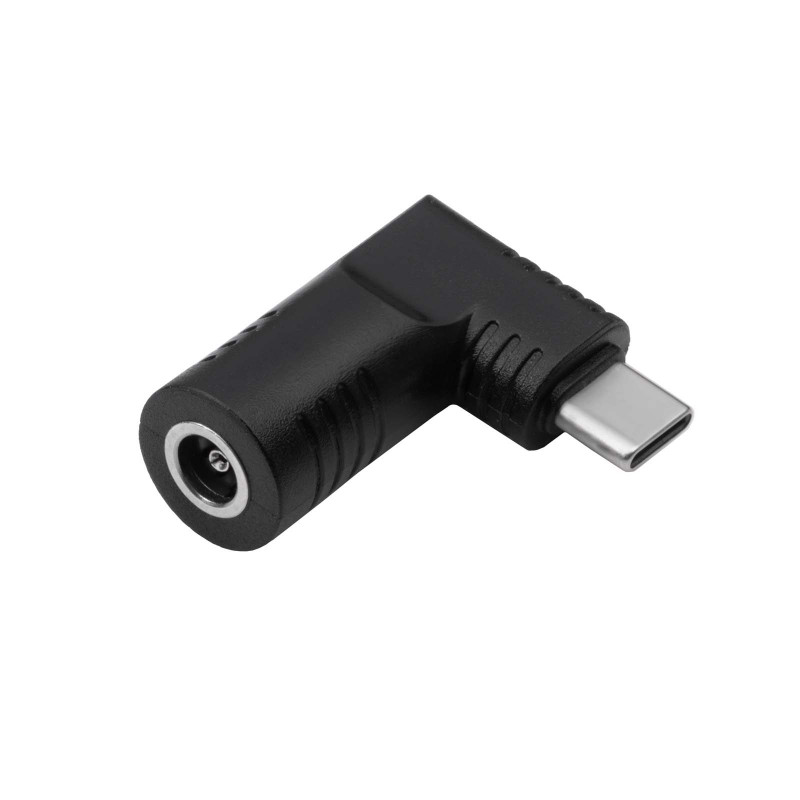 Akyga AK-ND-D09 adaptador DC 5,5 x 3,0 mm + pin a USB-C PD para fuentes de alimentación de portátil, 65 W, para HP