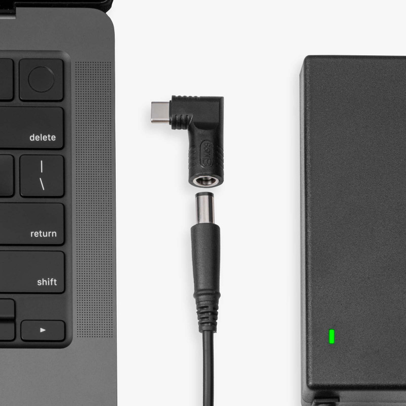 Akyga AK-ND-D10 adaptador DC 4,8 x 1,7 mm a USB-C PD para fuentes de alimentación de portátil, 65 W, para Dell