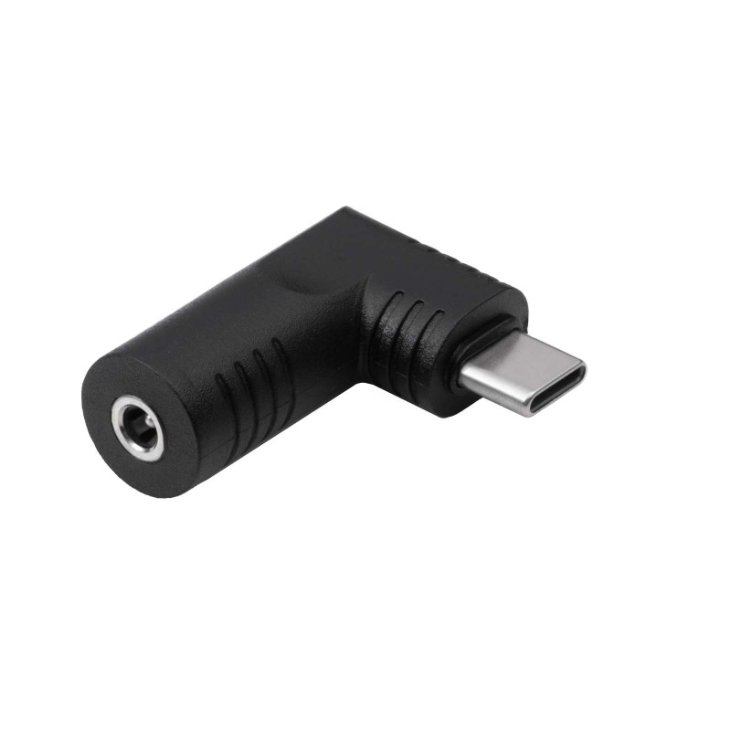 Akyga AK-ND-D14 adaptador DC 3,5 x 1,35 mm a USB-C PD para fuentes de alimentación de portátil, 65 W