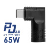 Akyga AK-ND-D15 adaptador DC 2,5 x 0,7 mm a USB-C PD para fuentes de alimentación de portátil, 65 W