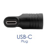 Akyga AK-ND-D16 adaptador DC 6,0 x 4,4 mm + pin a USB-C PD para fuentes de alimentación de portátil, 65 W
