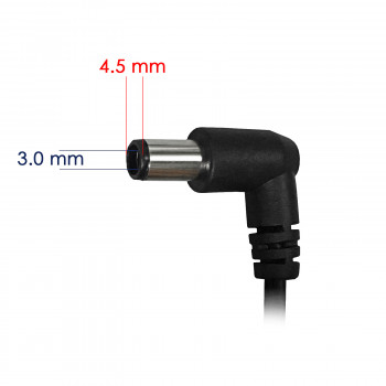 Akyga AK-ND-76 fuente de alimentación para portátil de coche 19,5 V / 2,31 A, 45 W, 4,5 x 3,0 mm + pin, para HP
