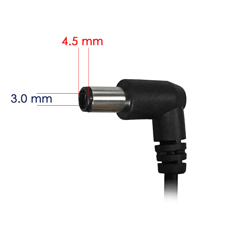 Akyga AK-ND-76 fuente de alimentación para portátil de coche 19,5 V / 2,31 A, 45 W, 4,5 x 3,0 mm + pin, para HP