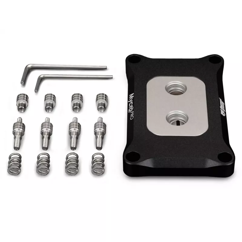 Thermal Grizzly Mycro Pro Stainless Steel disipador de CPU, AMD AM4/AM5, negro/plata