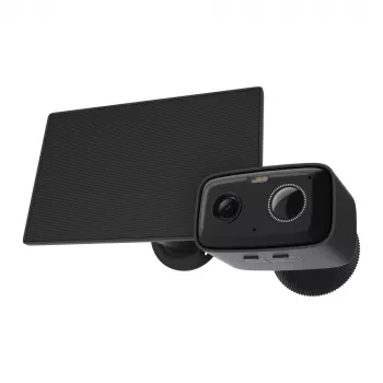 TP-Link Tapo C401 KIT V2 kit de cámara de seguridad de exterior con energía solar, resistente a la intemperie, imagen en color de día y de noche