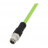 LogiLink CQM035S cable de conexión industrial, Cat.6A, PUR, M12 X-coded a RJ45, 1 m