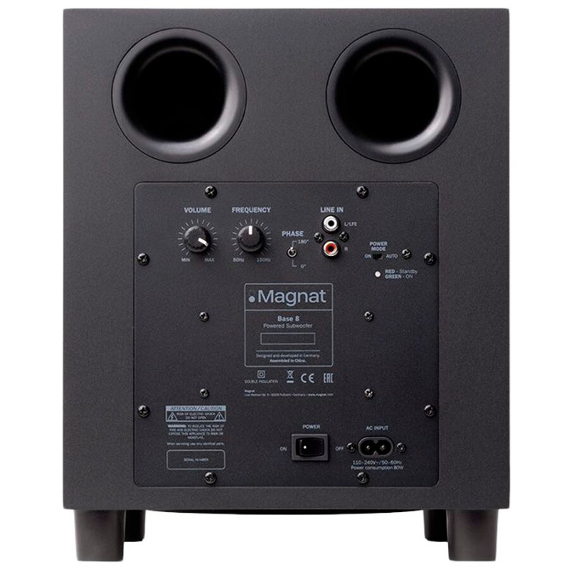 Magnat Base 8 subwoofer activo, negro