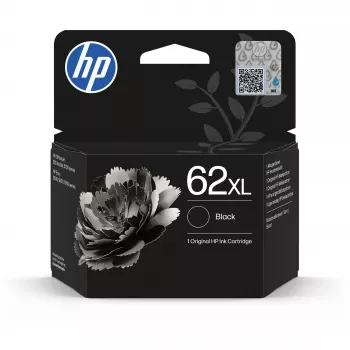 HP 62XL cartucho de tinta original D14SKAE#LS1, 7,5 ml, alto rendimiento, negro