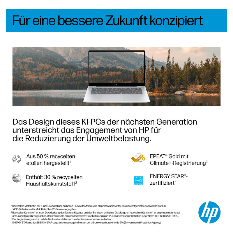 Portátil HP OmniBook 7 17-dc0675ng, Intel Core Ultra 7 256V, 32 GB de RAM, SSD de 1 TB, Windows 11 Pro, teclado alemán