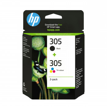HP 305 pack de cartuchos de tinta originales (2 uds.), tricolor y negro