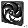 Arctic P14 Value Pack ventiladores de caja de 140 mm (5 uds.), negros