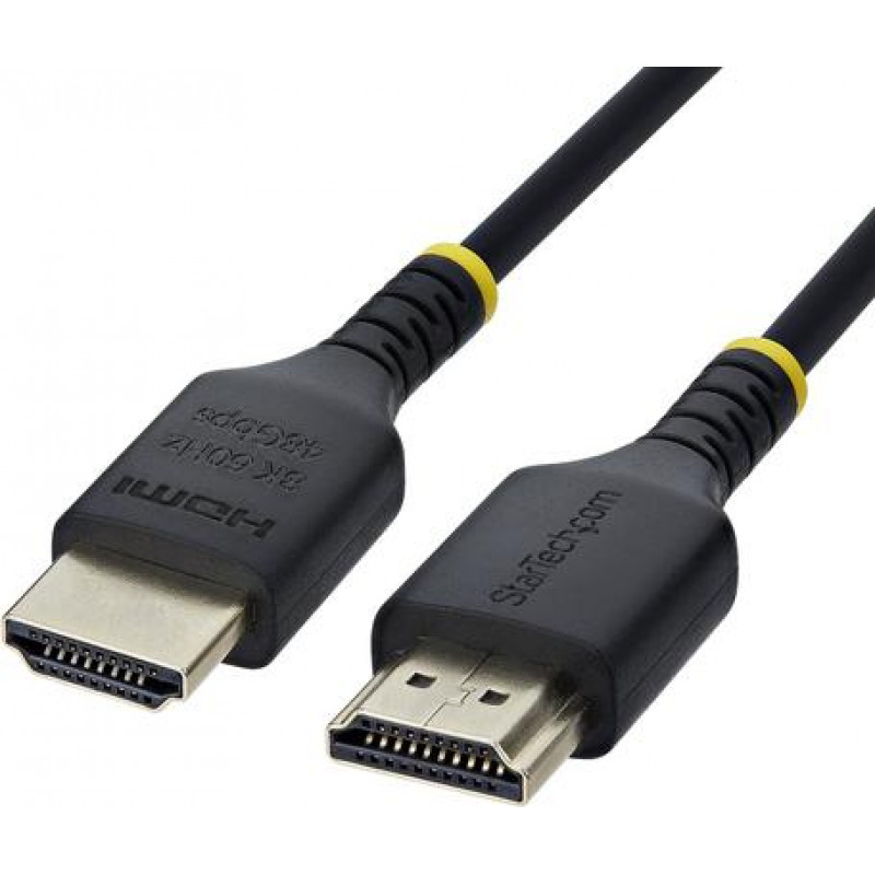 StarTech.com HDMI21-CBL-SLIM-50C cable HDMI 2.1 delgado, 50 cm, negro