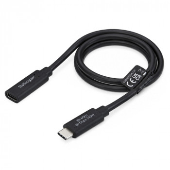 StarTech.com USB440GCMCF2F cable alargador USB4, USB-C macho – USB-C hembra, 60 cm, negro