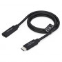 StarTech.com USB440GCMCF2F cable alargador USB4, USB-C macho – USB-C hembra, 60 cm, negro