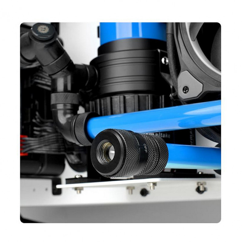 Thermaltake Pacific válvula de drenaje para sistemas de refrigeración líquida DIY, negra (CL-W087-CU00BL-A)