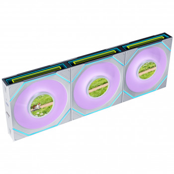 Lian Li UNI FAN SL-INF LCD FLEX Wireless ventiladores de caja (3 uds.) con controlador, ARGB y LCD, 120 mm, blancos