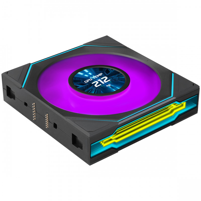 Lian Li UNI FAN SL-INF LCD FLEX Wireless ventiladores de caja (3 uds.) con controlador, ARGB y LCD, Reverse Blade, 120 mm, negros