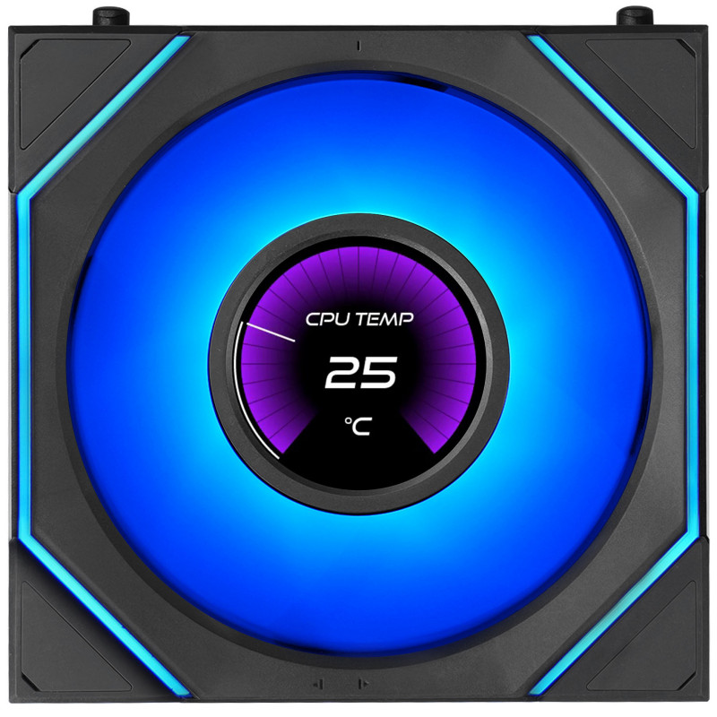 Lian Li UNI FAN SL-INF LCD FLEX Wireless ventiladores de caja (3 uds.) con controlador, ARGB y LCD, Reverse Blade, 120 mm, negros