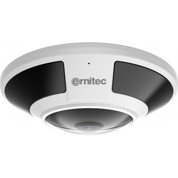 Cámara de seguridad Ernitec Saturn Pro 12MP ojo de pez, 15 m, PoE, IP66, IK10, NDAA