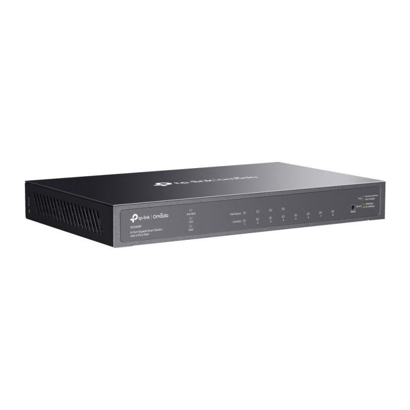 TP-Link SG2008P (TL-SG2008P) JetStream switch inteligente Gigabit de 8 puertos con 4 puertos PoE+