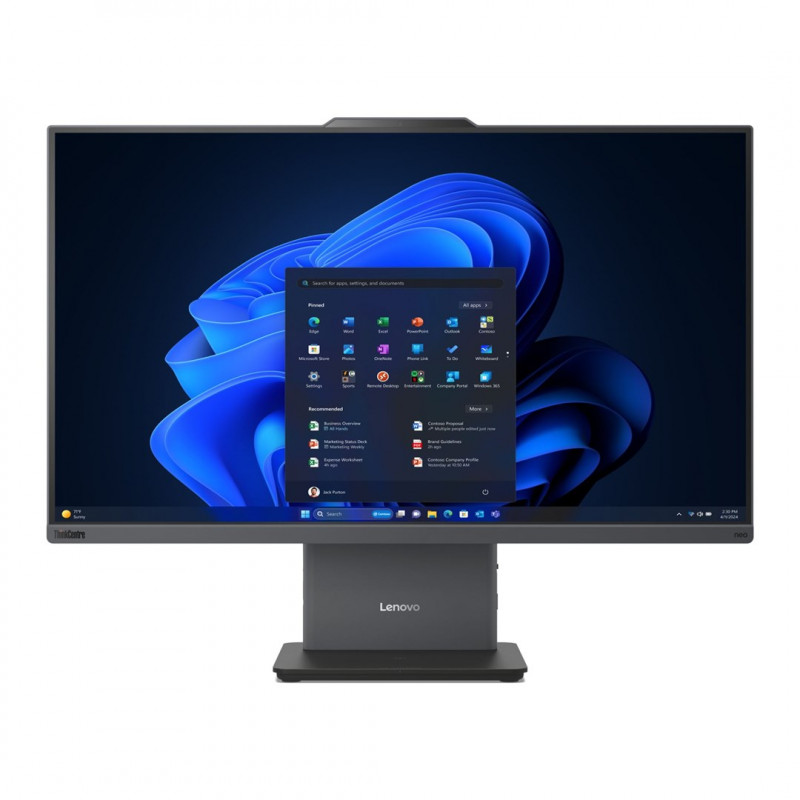 PC todo en uno Lenovo ThinkCentre NEO 50a G5 AIO, Intel Core 5 210H, pantalla táctil FHD de 27 pulgadas, 16 GB de RAM, SSD de 512 GB, Windows 11 Pro, gris + candado de cable Kensington (4Z10P40247)
