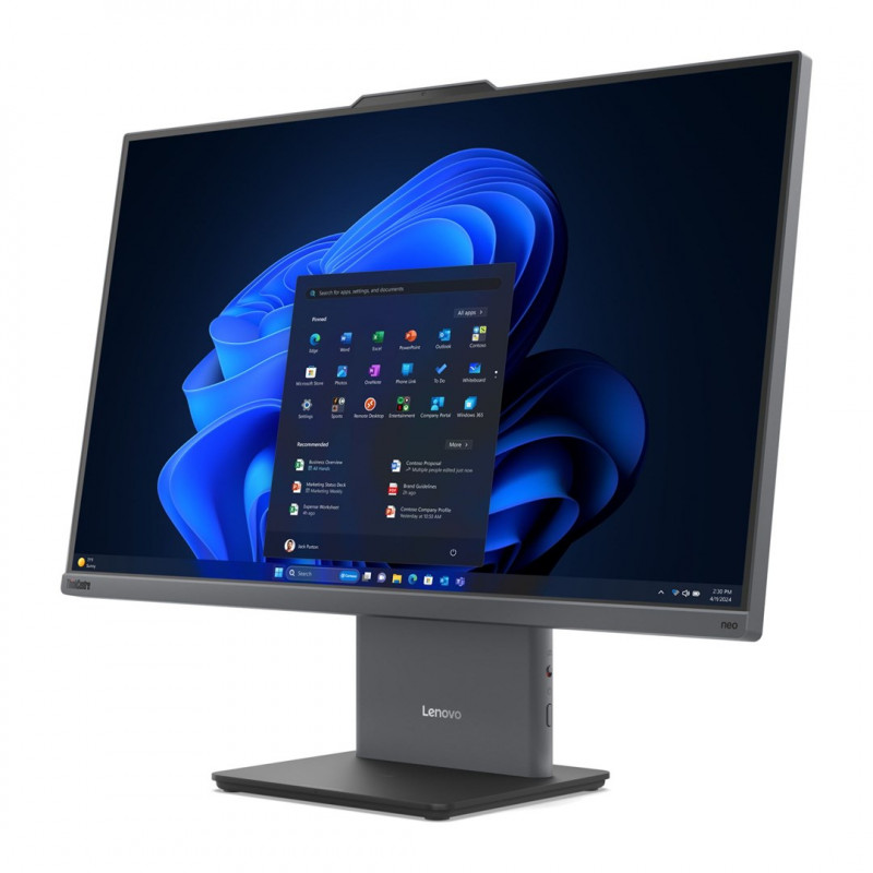 PC todo en uno Lenovo ThinkCentre NEO 50a G5 AIO, Intel Core 5 210H, pantalla táctil FHD de 27 pulgadas, 16 GB de RAM, SSD de 512 GB, Windows 11 Pro, gris + candado de cable Kensington (4Z10P40247)