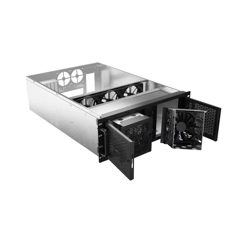 Caja de servidor Lanberg SC01-6504-12B, E-ATX 650/12, 19 pulgadas, 4U