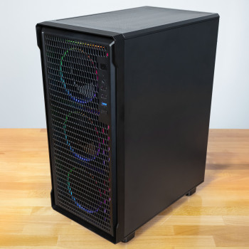 Caja de PC Kolink AM2 ARGB Midi Tower, ATX, cristal templado, 4 ventiladores de 120 mm incluidos, negra