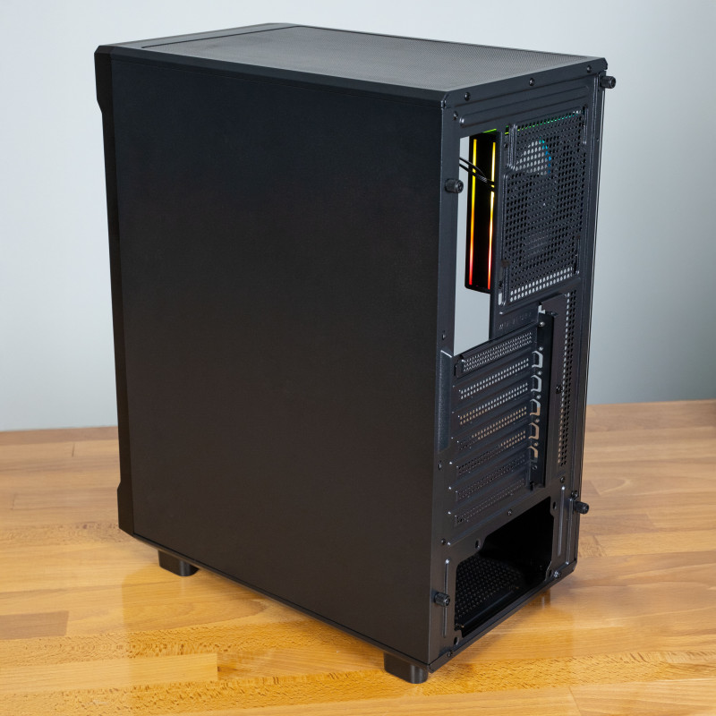 Caja de PC Kolink AM2 ARGB Midi Tower, ATX, cristal templado, 4 ventiladores de 120 mm incluidos, negra