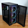 Caja de PC Kolink AM2 ARGB Midi Tower, ATX, cristal templado, 4 ventiladores de 120 mm incluidos, negra