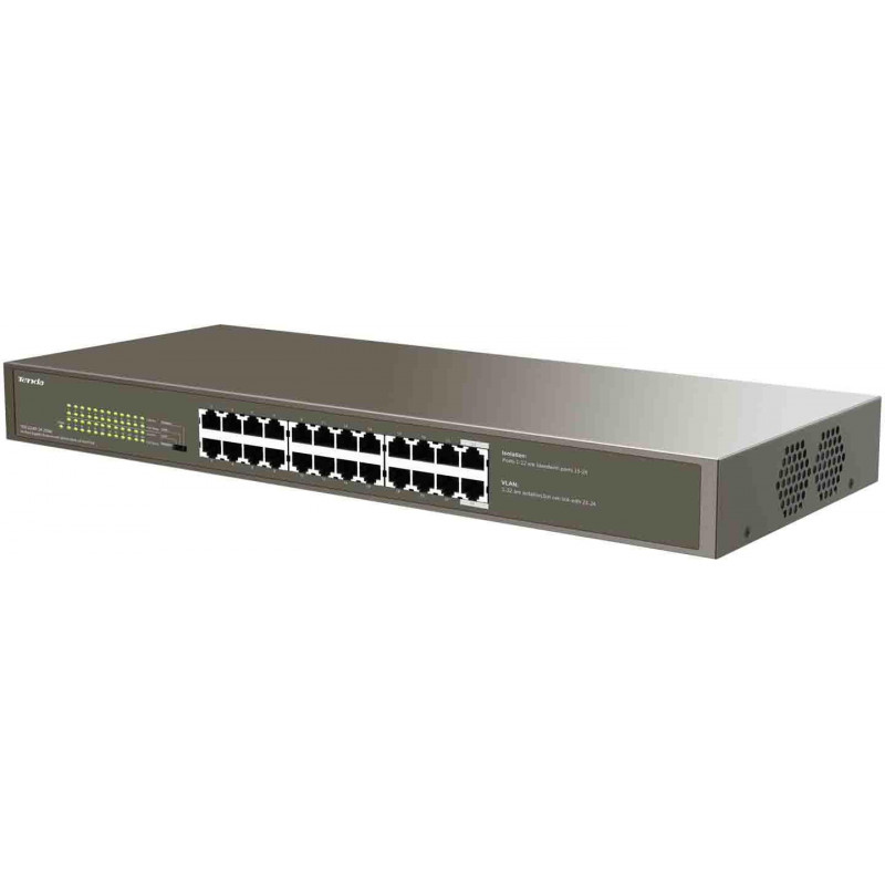 Conmutador PoE Tenda TEG1124P-24-250W, 24 puertos, 250 W