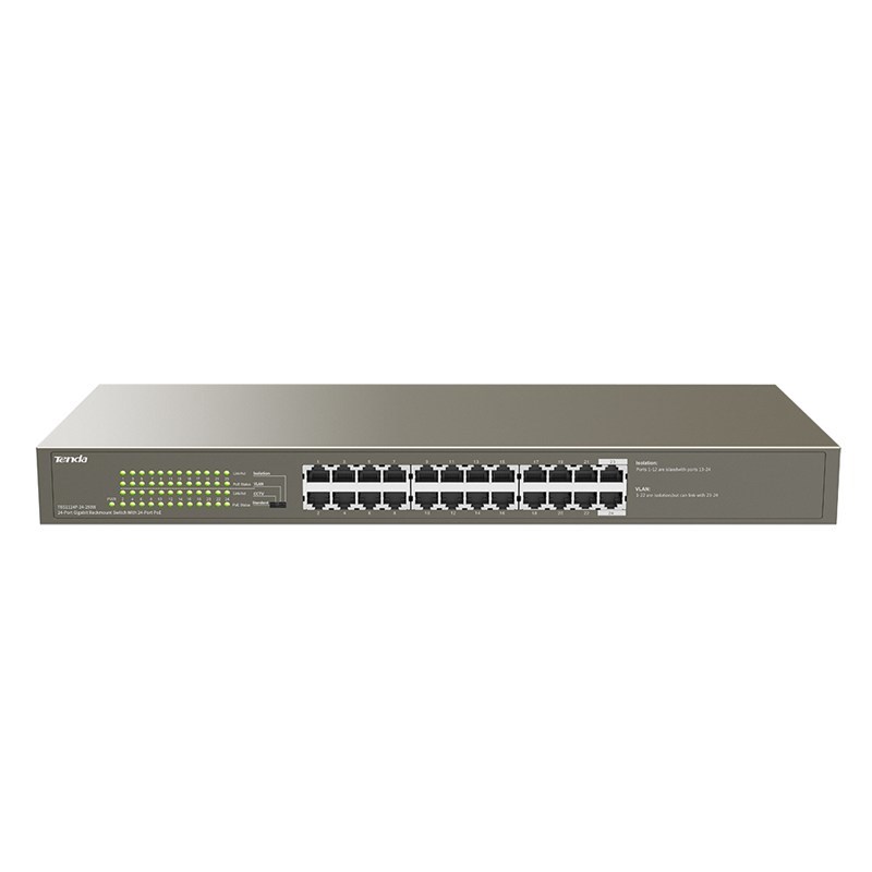 Conmutador PoE Tenda TEG1124P-24-250W, 24 puertos, 250 W