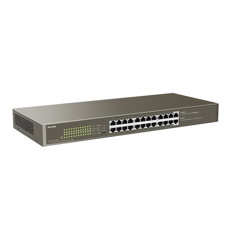 Conmutador PoE Tenda TEG1124P-24-250W, 24 puertos, 250 W