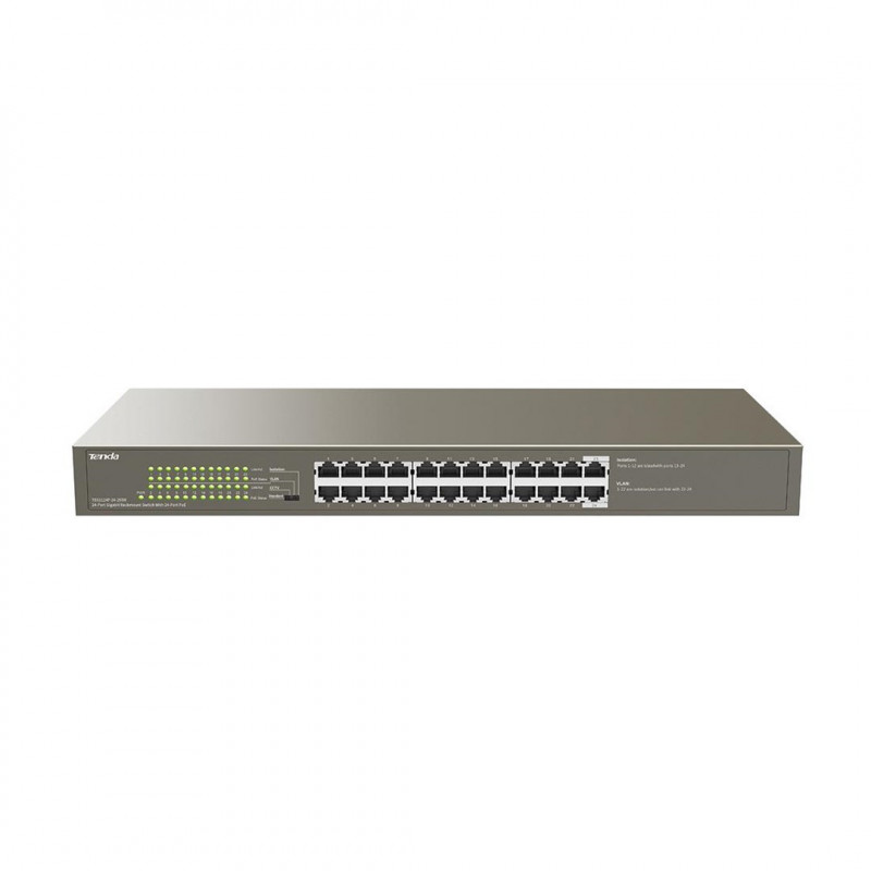Conmutador PoE Tenda TEG1124P-24-250W, 24 puertos, 250 W