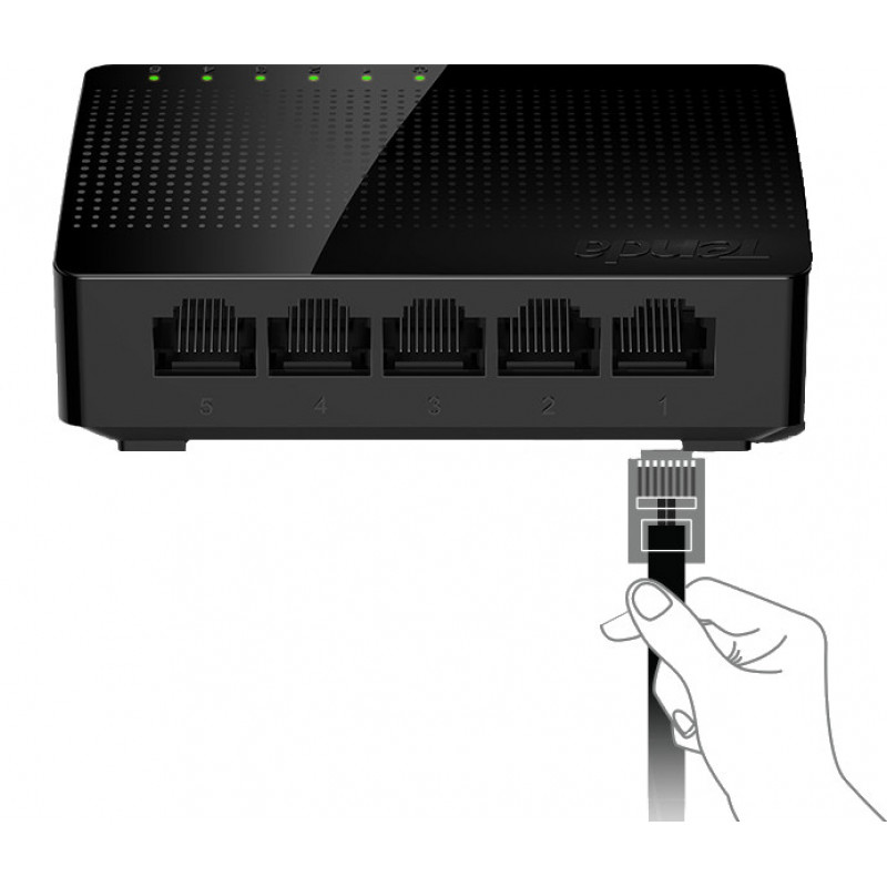 Conmutador de sobremesa Tenda SG105, 5 puertos Gigabit