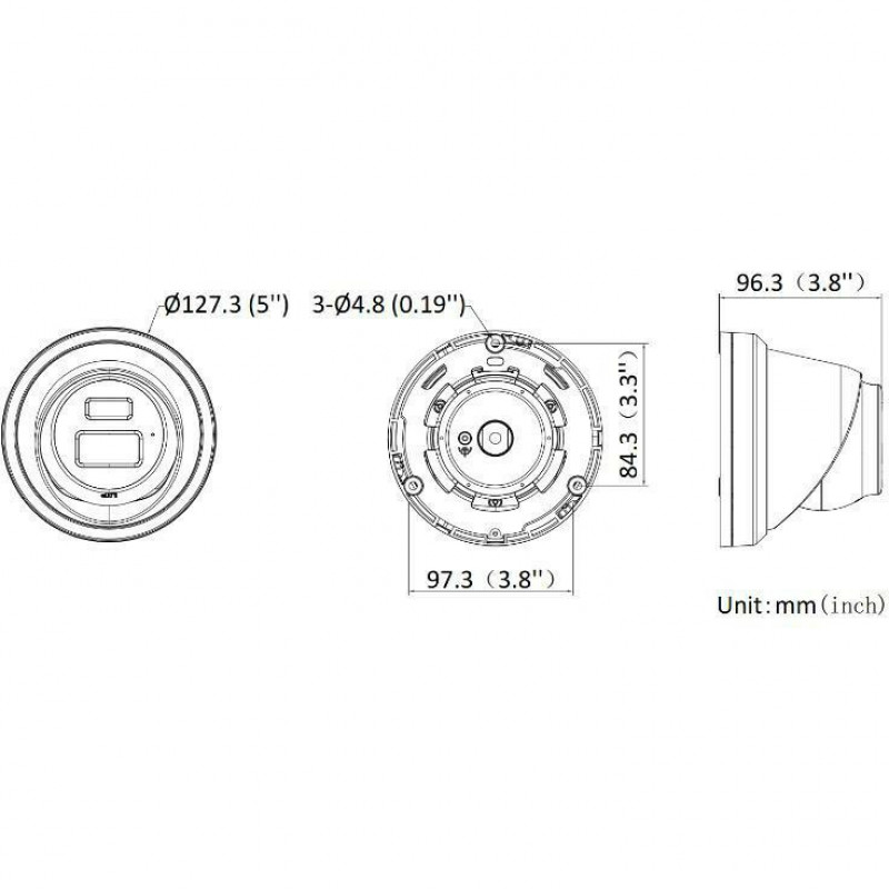 Cámara Hikvision AcuSense Turret DS-2CD2343G2-LI2U, 4 mm, O-STD