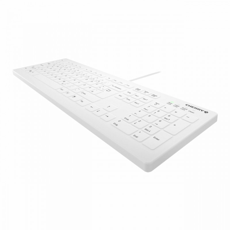 Cherry Contour Active Key AK-C8112-U1-W/EU teclado médico, con cable, distribución UE, blanco