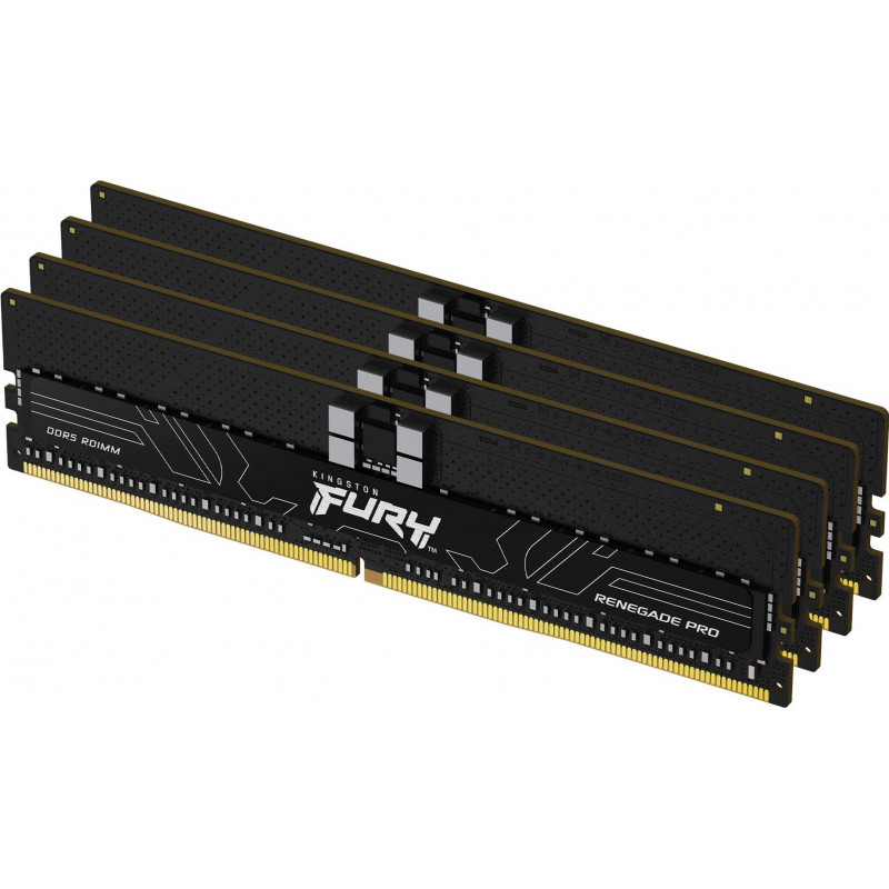 Kingston FURY Renegade Pro KF564R32RBE2K4-128 kit de memoria DDR5-6400 ECC registrada, 128 GB (4 x 32 GB), CL32, negro