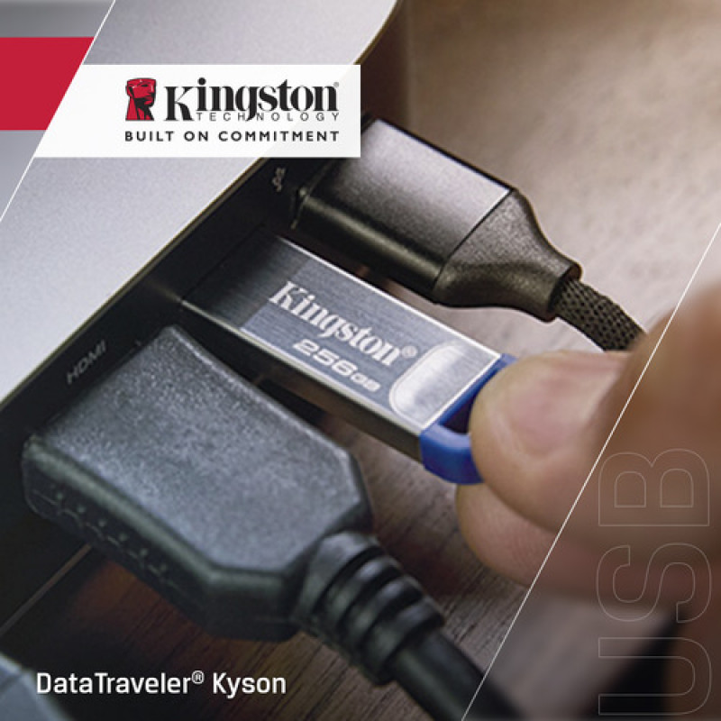 Kingston DataTraveler Kyson DTKNG2/256GB memoria USB, 256 GB, USB 3.2 Gen 1, metálica