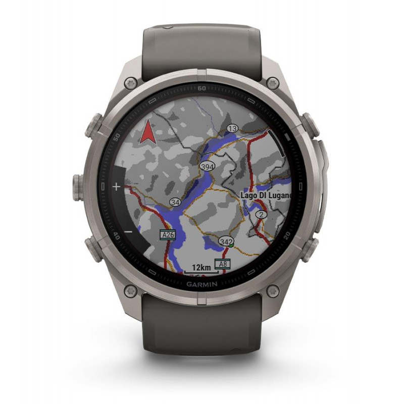 Reloj inteligente Garmin Fenix 9 Pro inReach, 51 mm, caja de titanio, correa de silicona grafito/negro