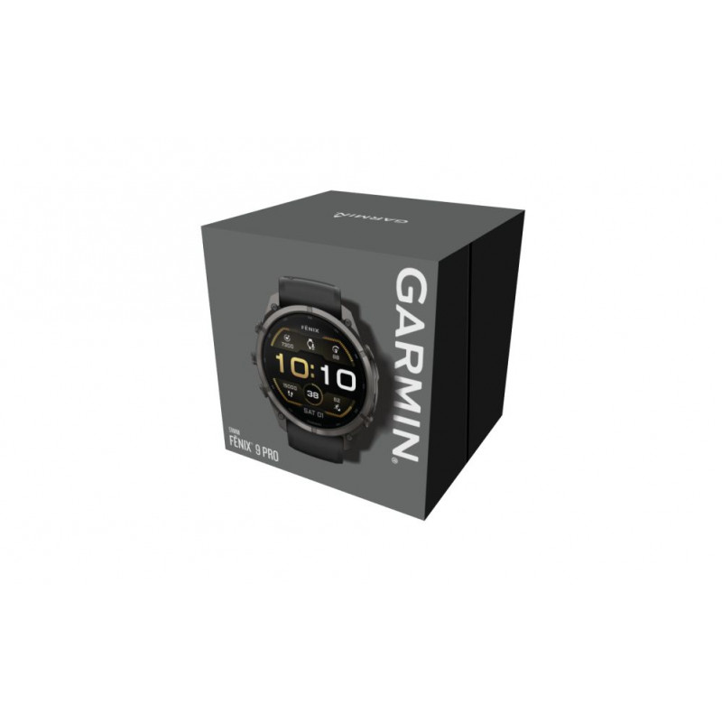 Reloj inteligente Garmin Fenix 9 Pro inReach, 51 mm, caja de titanio, correa de silicona grafito/negro