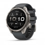 Reloj inteligente Garmin Fenix 9 Pro, 47 mm, caja de titanio, correa de silicona grafito/negro