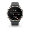 Reloj inteligente Garmin Fenix 9 Pro, 47 mm, caja de titanio, correa de silicona grafito/negro