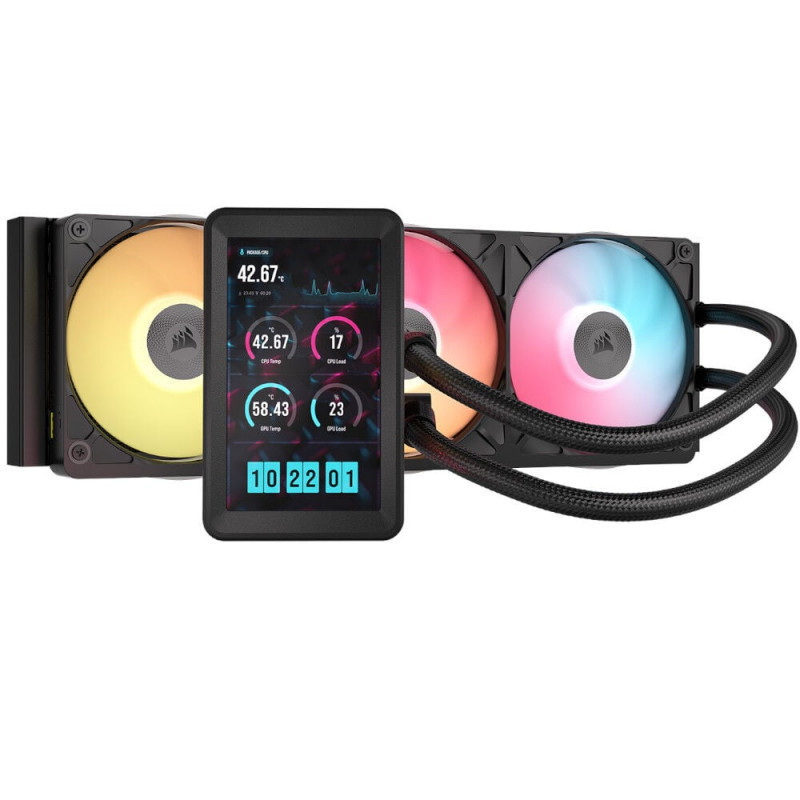 Corsair iCUE LINK TITAN II 360 RX LCD refrigeración líquida todo en uno, 360 mm, RGB, negro, CW-9061045-WW