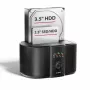 Axagon ADSA-SC base de acoplamiento para discos SATA de 2,5/3,5 pulgadas, USB-C 5 Gbps, con función de clonado