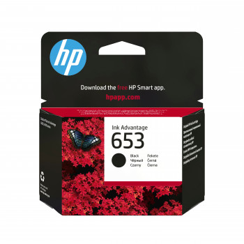 HP 653 3YM75AE cartucho de tinta original Ink Advantage, 6 ml, negro