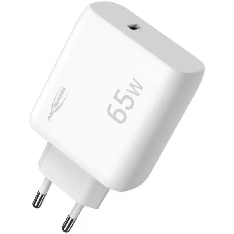 Ansmann Home Charger HC165PD cargador USB, 1x USB-C, PPS, PD, Quick Charge, 65 W, blanco