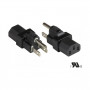 Good Connections PA-4530S cable adaptador de corriente USA tipo B (NEMA 5-15P) a IEC 60320 C13, UL, negro