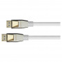 Good Connections Python DP20-PY010W cable DisplayPort 2.0, 54 Gbit/s, UHBR 13.5, trenzado de nailon, blanco, 1 m